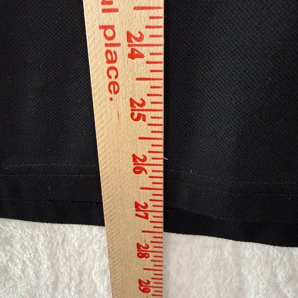 Burberry London England Mens XXL Black Cotton Pique Polo Shirt Logo Patch Italy - Picture 7 of 10